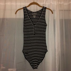 Striped bodysuit